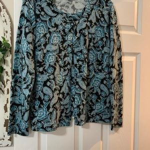 Turquois and Black 2 in 1 sweater!